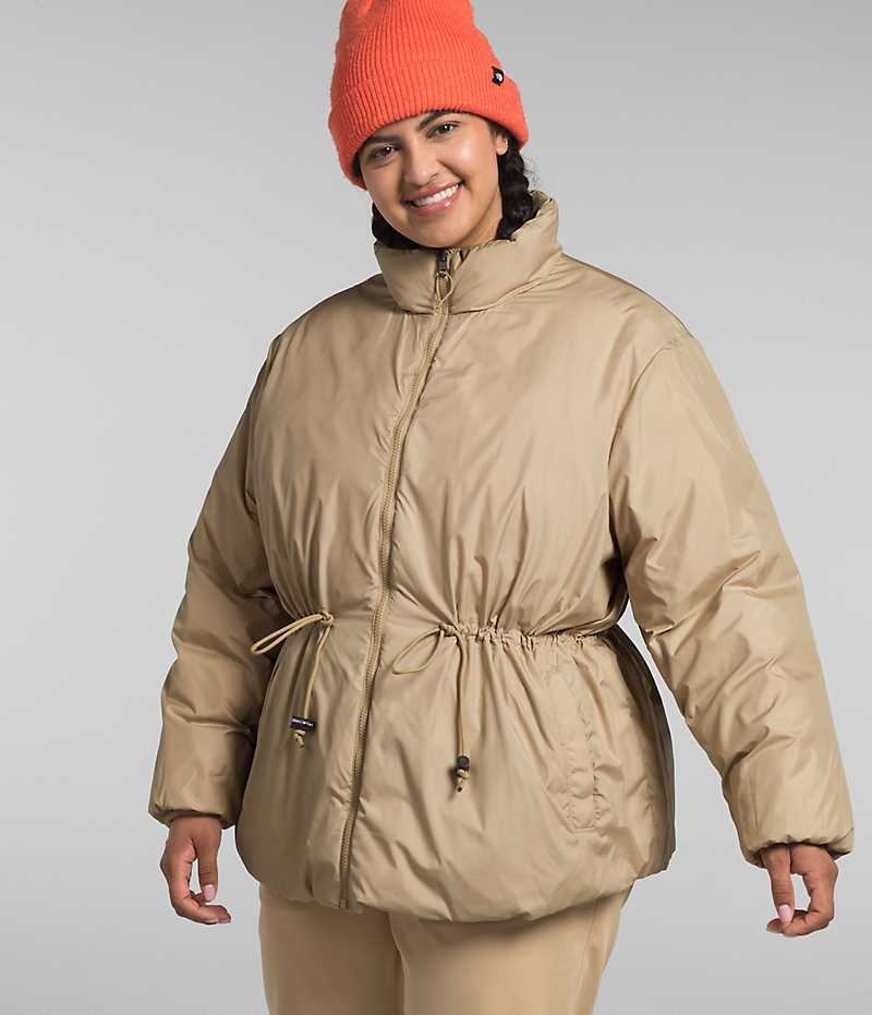 The North Face Plus Lhotse Reversible Dunjacka Dam Khaki | SE FQTECX