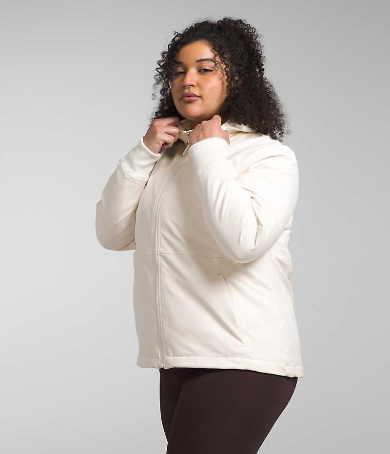 The North Face Plus Shelbe Raschel Hoodie Softshelljacka Dam Vita | SVERIGE HNMBRU