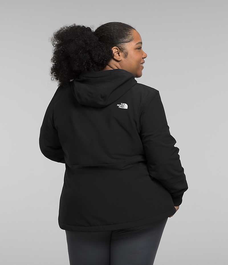 The North Face Plus Shelbe Raschel Hoodie Softshelljacka Dam Svarta | SVERIGE FPUKDG