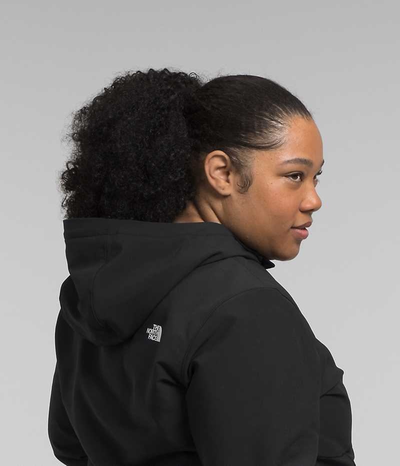 The North Face Plus Shelbe Raschel Hoodie Softshelljacka Dam Svarta | SVERIGE FPUKDG