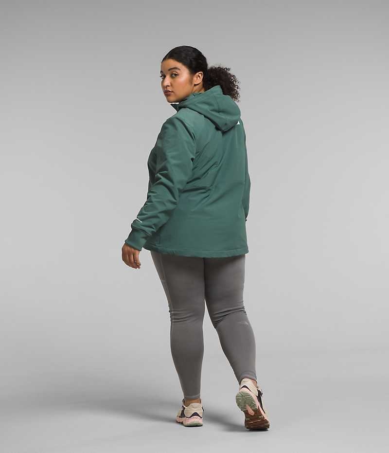 The North Face Plus Shelbe Raschel Hoodie Softshelljacka Dam Gröna | STOCKHOLM AVSTJI