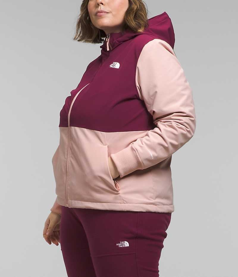 The North Face Plus Shelbe Raschel Hoodie Softshelljacka Dam Rosa | SE WKDJRH