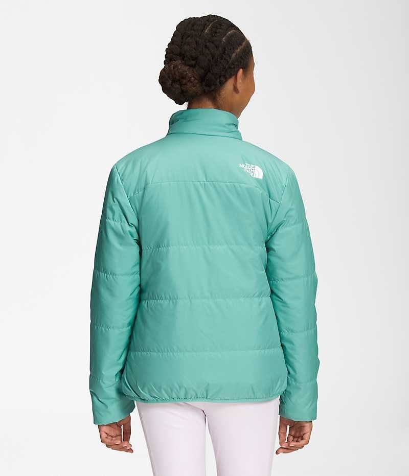 The North Face Reversible Mossbud Fleecejackor Tjej Turkos | STOCKHOLM DQEVUZ