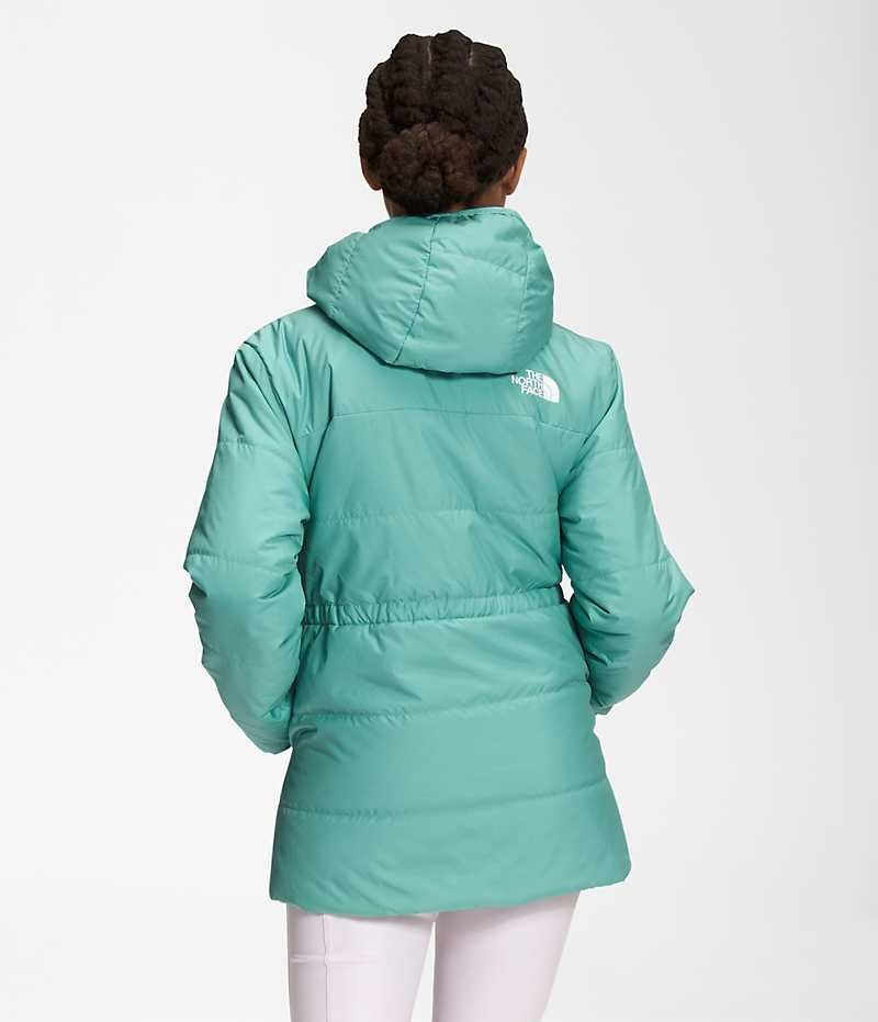 The North Face Reversible Mossbud Parka Tjej Turkos | STOCKHOLM ULISVK