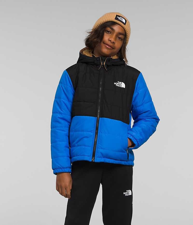 The North Face Reversible Mt Chimbo Full-Zip Hooded Fleecejackor Pojke Blå | STOCKHOLM FZCBUO