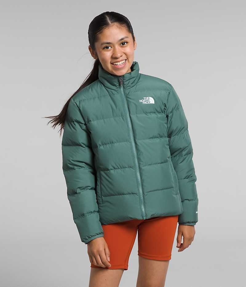 The North Face Reversible North Dunjacka Tjej Gröna | STOCKHOLM CQYBFM