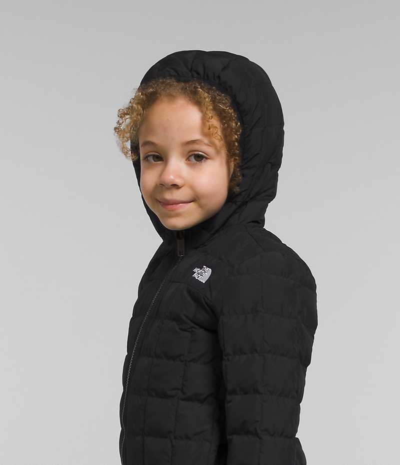 The North Face Reversible ThermoBall™ Hooded Dunjacka Tjej Svarta | SVERIGE TKNLZA