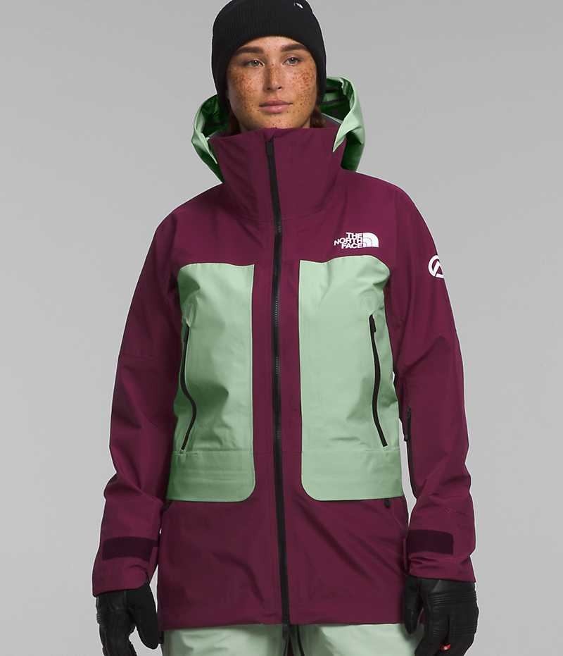 The North Face Summit Series Verbier GTX Isolerade Jackor Dam Fuchsia Mintgröna | SVERIGE DYLHFA