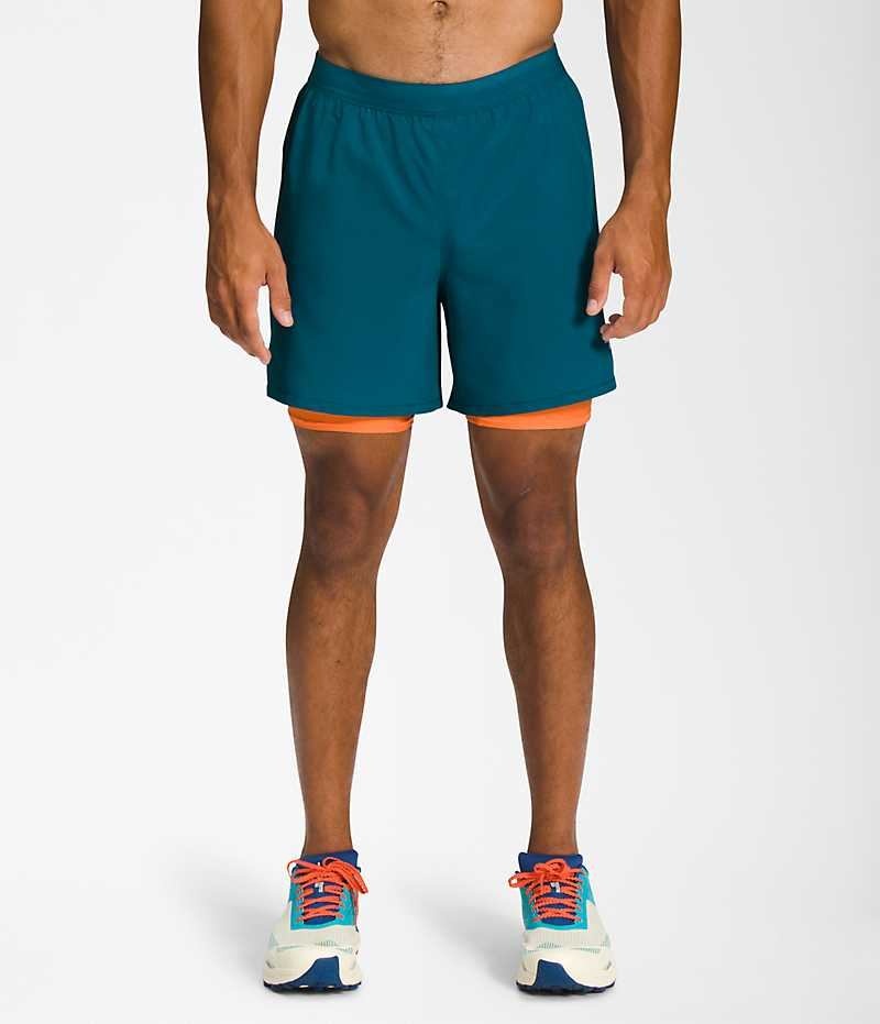 The North Face Sunriser 2-in-1 Shorts Herr Blå | SVERIGE RXTFIU