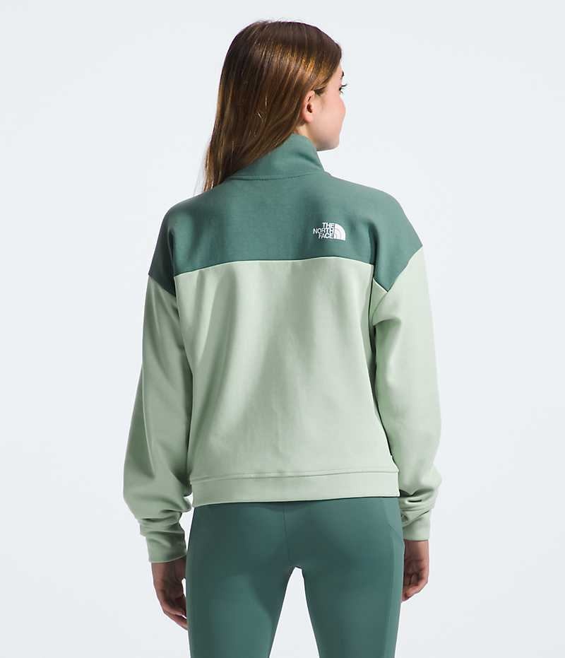 The North Face TNF™ Tech Full-Zip Fleecejackor Tjej Gröna | STOCKHOLM RAJUIN