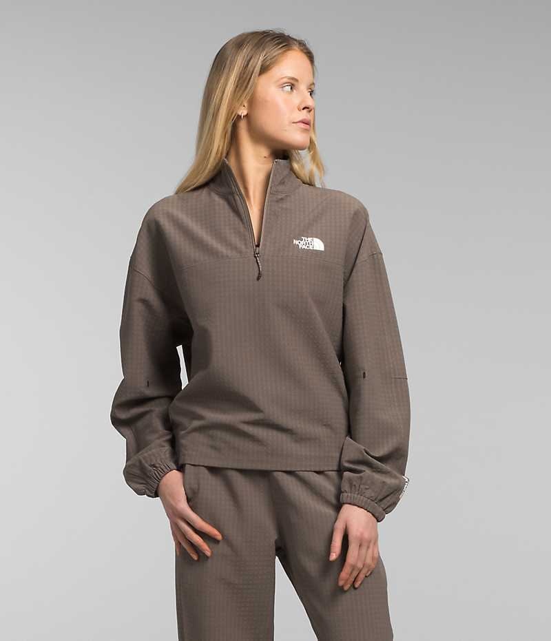 The North Face Tekware™ Grid 1/4 Zip Sweatshirt Dam Bruna | SE UCYTQL