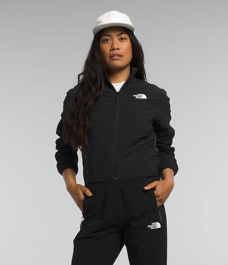 The North Face Tekware™ Grid Full-Zip Fleecejackor Dam Svarta | SE FXDEQL