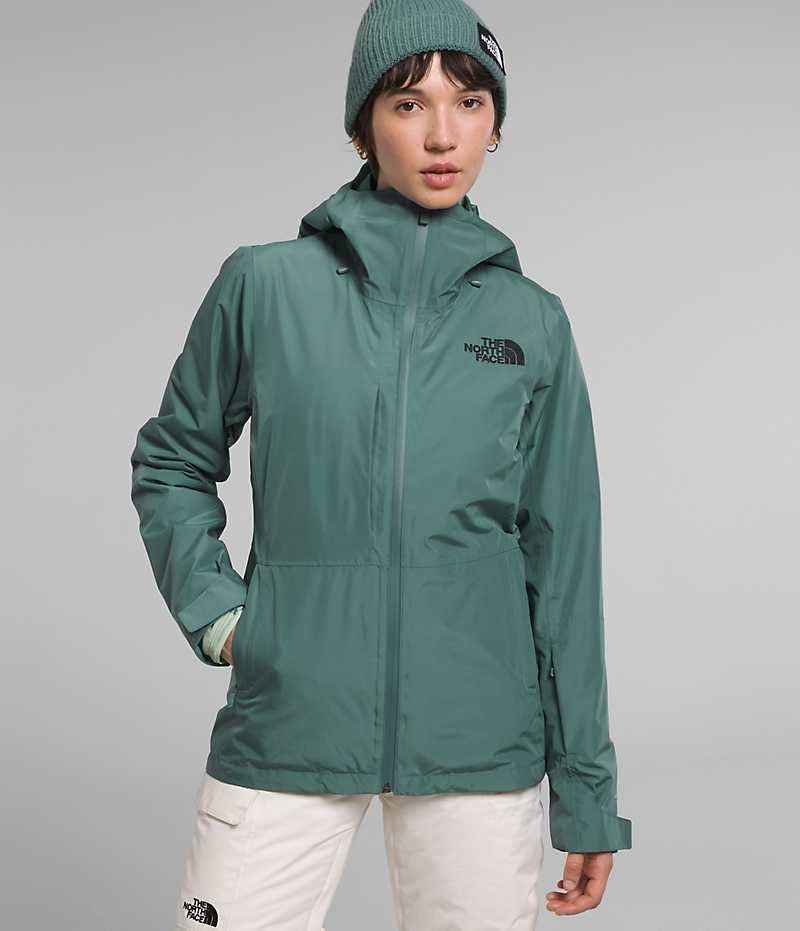 The North Face ThermoBall™ Eco Snow Triclimate® Isolerade Jackor Dam Gröna | STOCKHOLM WFYJLI