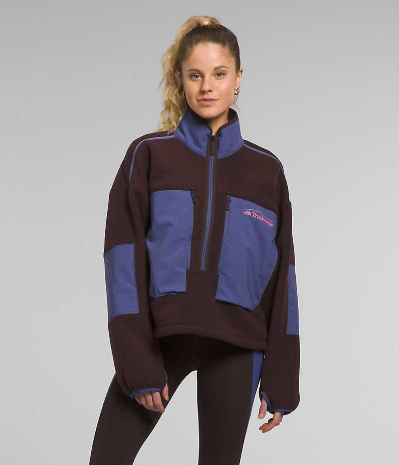 The North Face Trailwear Fantasy Ridge Flash ½-Zip Pullover Dam Bruna Blå | SE WURYTB