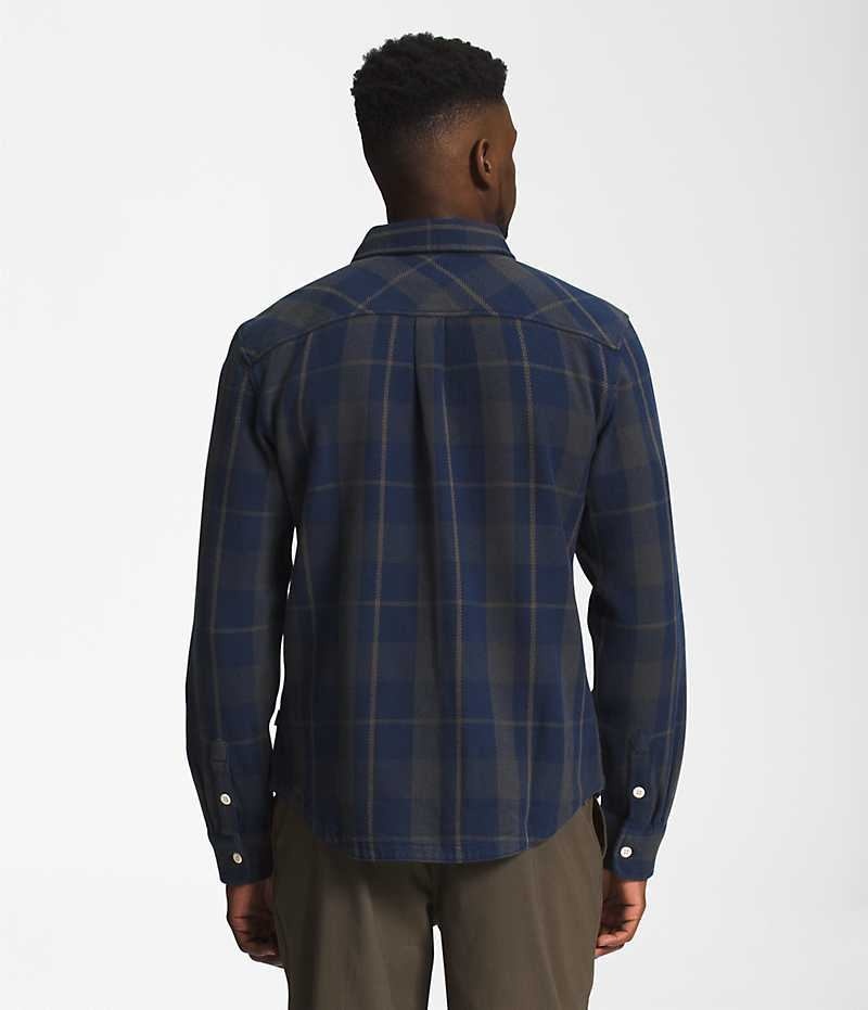 The North Face Valley Twill Flannel Skjorta Herr Marinblå | SVERIGE PMTGNZ