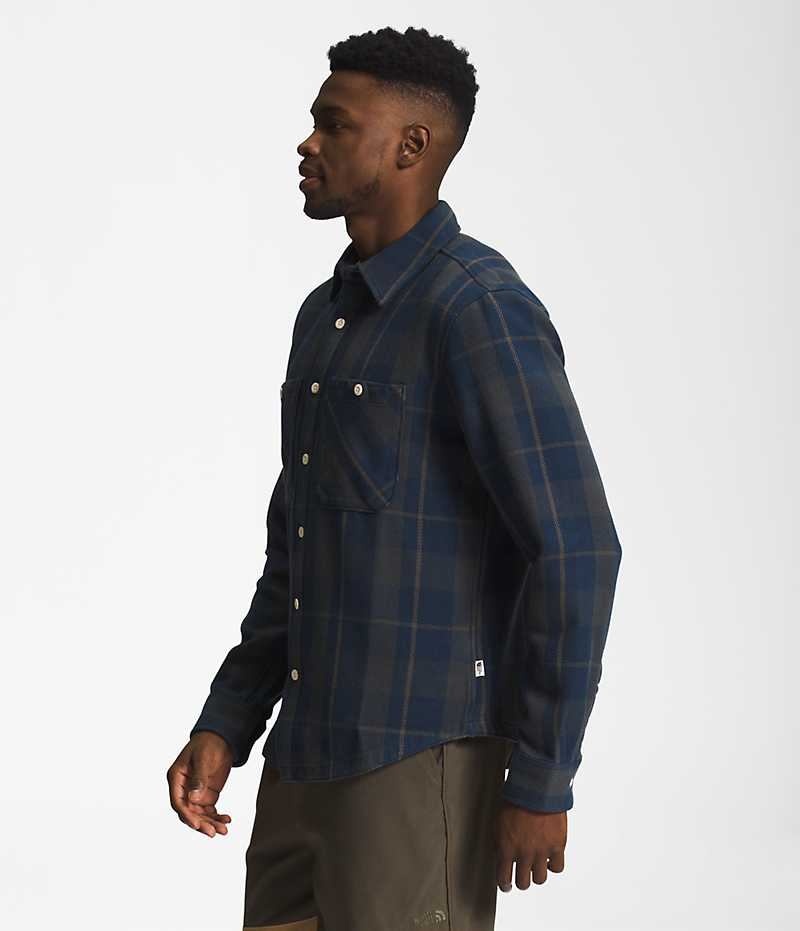 The North Face Valley Twill Flannel Skjorta Herr Marinblå | SVERIGE PMTGNZ